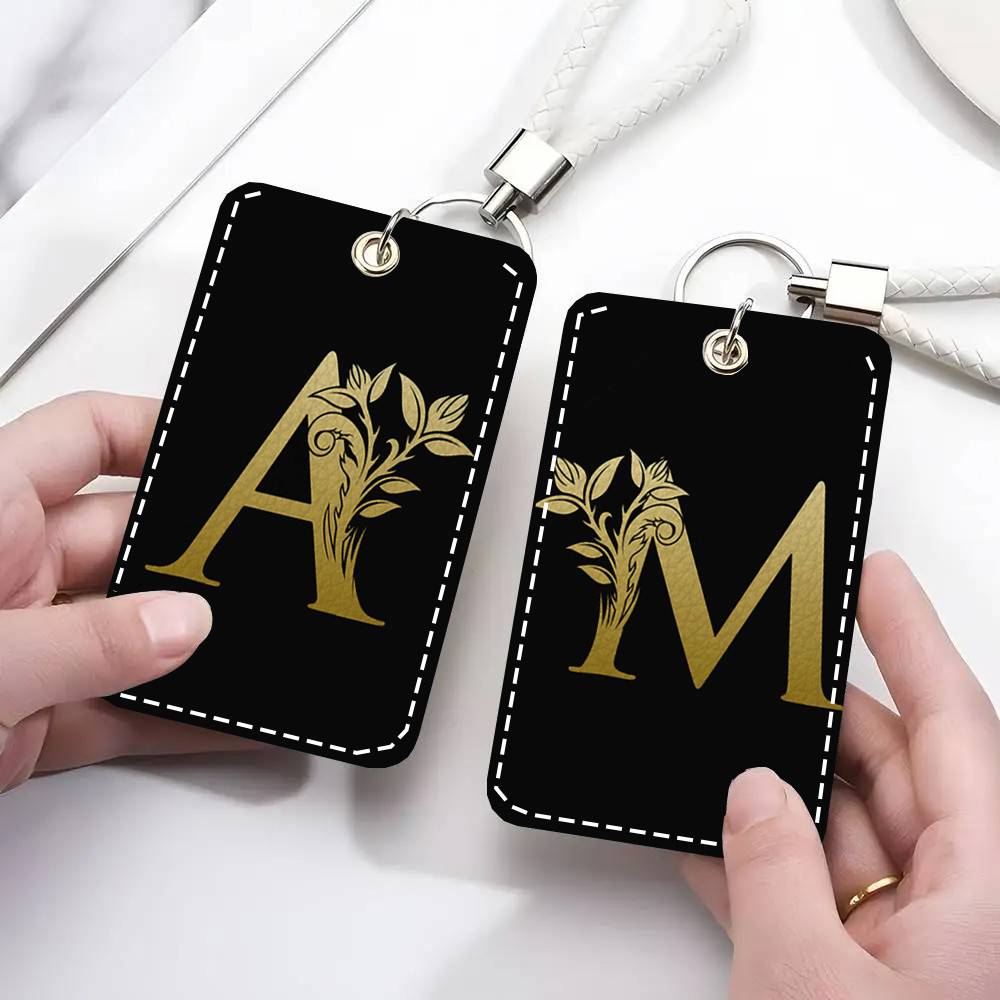 Monogram Keychain Leather - Leren sleutelhanger met monogram, kaarthouder, toegangskaartentas,