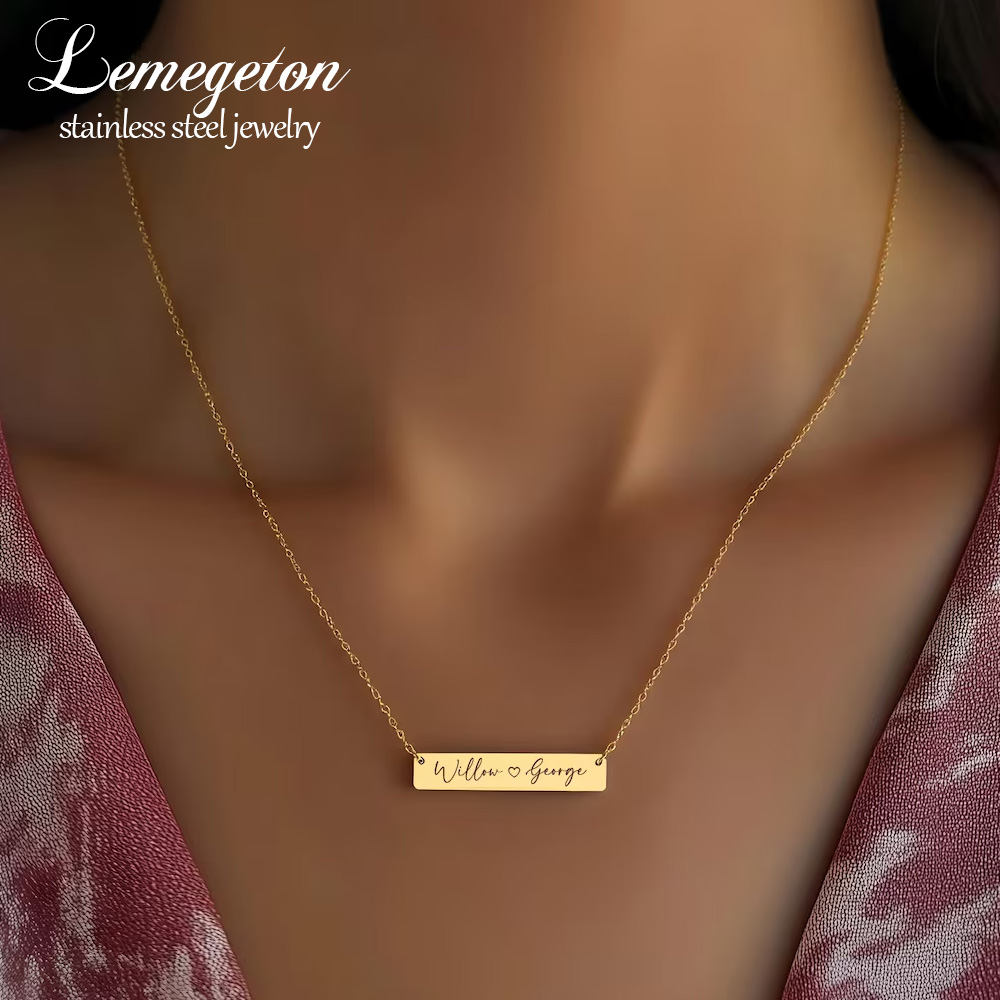 Gepersonaliseerde minimalistis - Handwriting Necklace Bar recensie en prijs