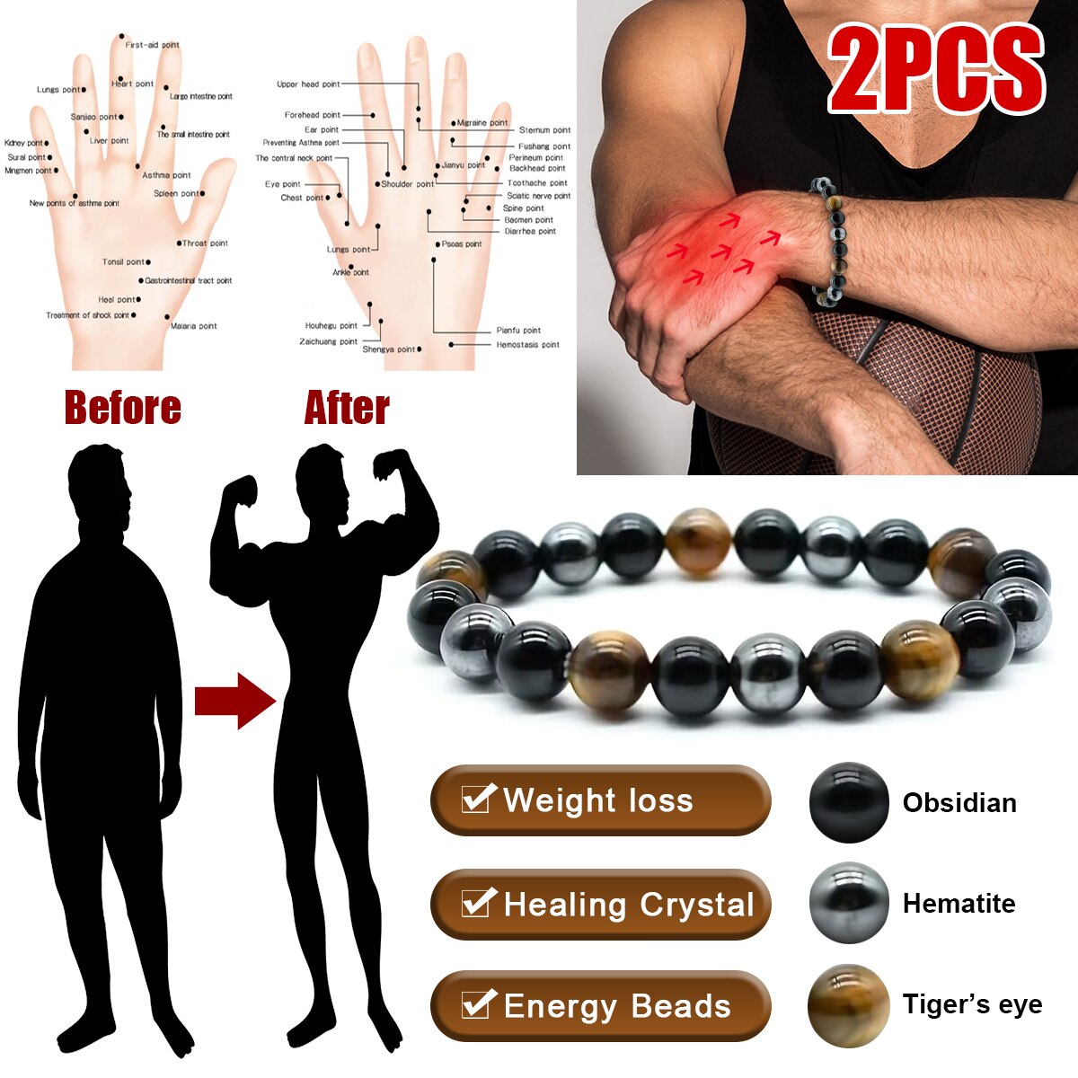 2 Stks/set Drievoudige Bescher - Coordinates Bracelet recensie en prijs