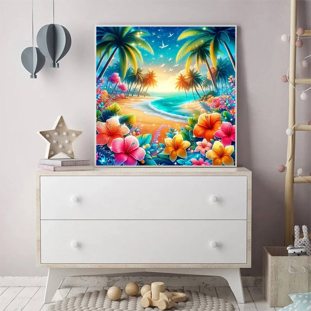 Diamantschilderij aan zee land - Photo Mosaic Print recensie en prijs