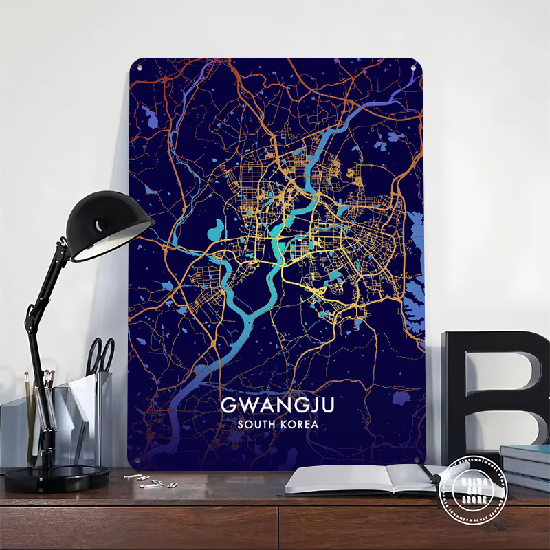Gwangju Stadkaart 3D Textuur M - Custom Map Poster recensie en prijs