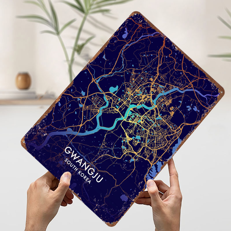 Gwangju Stadkaart 3D Textuur M - Custom Map Poster recensie en prijs